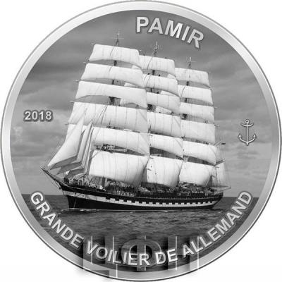 Гвинея 1000 франков 2018 «Памир (корабль)» (реверс).jpg