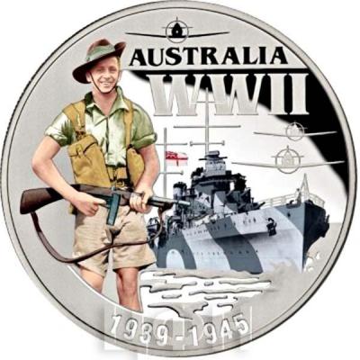 Ниуэ 1 доллар 2015 год «Австралия в войне» (реверс)..jpg
