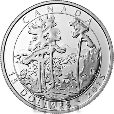 Канада 3 монеты по 15 долларов 2015 года «Франклин Кармайкл» реверс.jpg
