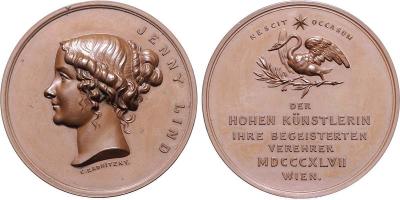 6 октября 1820 года Йенни Линд  (Lind Jenny, 1820 Stockholm, -1887 Malvern (Worchestershire), schwedische Opernsängerin.Bronzemedaille 1847.jpg