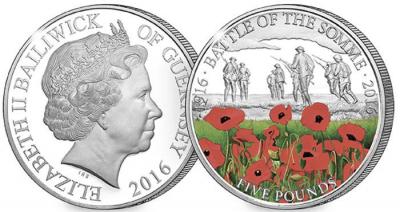 Гернси в 2016 году выпустили монеты к 100-летию битвы на Сомме.jpg