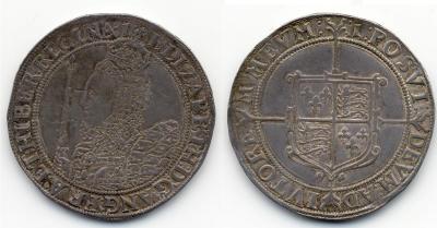 Great Britain. Crown, 1601. Dav. 3757. Elizabeth I, 1558-1603(1).jpg