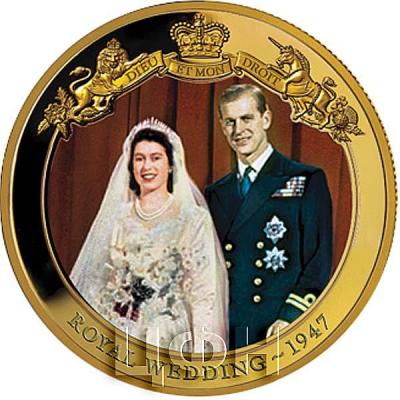Токелау 1 доллар 2016 OYAL WEDDING 1947 (реверс).jpg