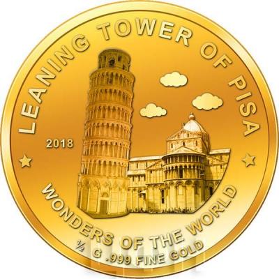 Нигер 100 франков КФА  2018 год «Пизанская башня» (реверс).jpg