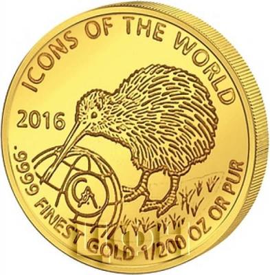 Руанда 10 франков 2016 Монетные символы мира Киви (реверс).jpg