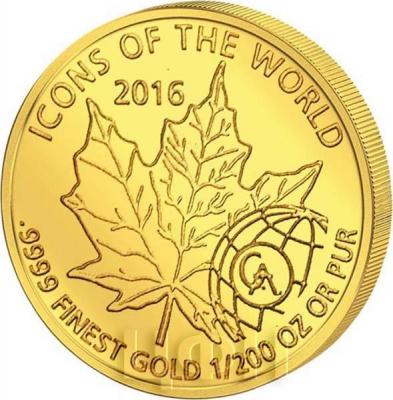 Руанда 10 франков 2016 Монетные символы мира Кленовый лист (реверс).jpg