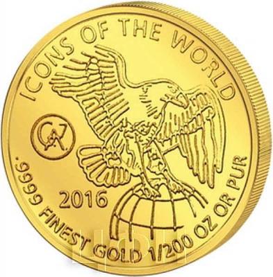 Руанда 10 франков 2016 Монетные символы мира Орёл (реверс).jpg