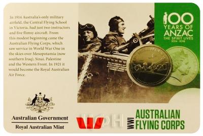 Австралия 20 центов АНЗАК AUSTRALIAN FLYNG CORPS (карточка)..jpg