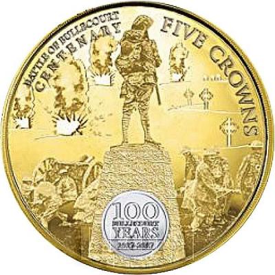 Тристан-да-Кунья 5 крон 2017 год золото «Битва при Аррасе» (реверс).jpg
