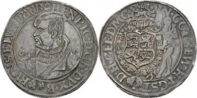 10 ноября 1489 года родился Генрих V (Niedersachsen Braunschweig-Lüneburg-Wolfenbüttel, Herzogtum Heinrich der Jüngere, 1514-1568 Taler 1560, 29.06 g).jpg