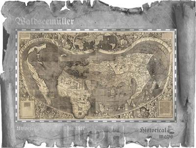 Острова Кука 5 долларов 2018 года «Карта Вальдземюллера» реверс.jpg
