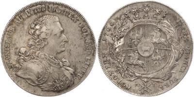 Polen, Stanislaus August Taler 1766 FS, Warschau. Davenport 1618.jpg