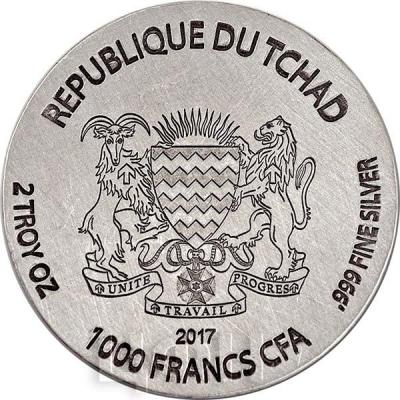 Чад 1000 франков 2017 год серебро (аверс).jpg