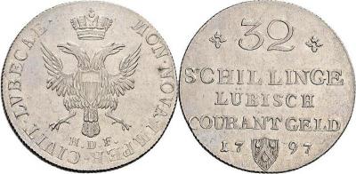 Lübeck 32 Schilling (23 Taler) 1797 HDF.jpg