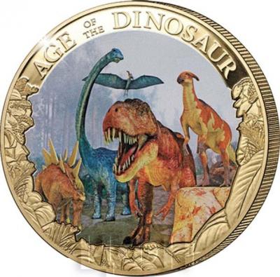 Острова Кука 5 долларов 2015 AGE OF THE DINOSAUR (реверс).jpg