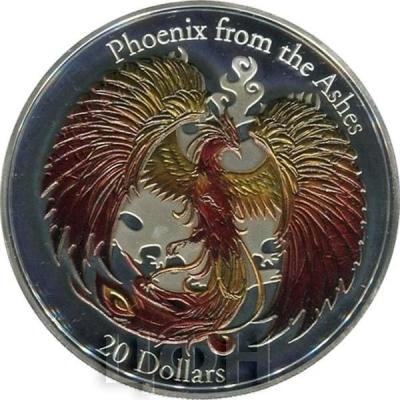 Острова Кука 20 долларов 2015 Phoenix from the Ashes (реверс).jpg