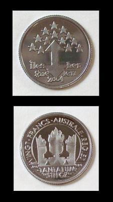 Kerguelen Island TANTALUM 5th Oz Essai 2004 Coin.jpg