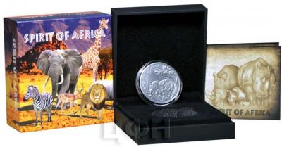 Буркина Фасо 1000 франков 2017 год «семья носорогов» (упаковка).jpg