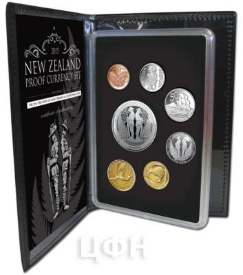 Новая Зеландия годовой набор 2015 года  с памятной монетой из серебра.jpg