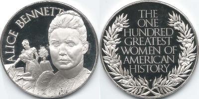 31 января 1851 года родилась Элис Беннетт (THE FRANKLIN MINT. SILVER PROOF, 19.90 grams 38.5mm).jpg