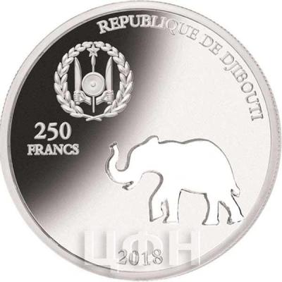 Джибути 250 франков 2018 ELEPHANT (аверс).jpg