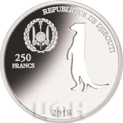 Джибути 250 франков 2018 MEERKAT (аверс).jpg