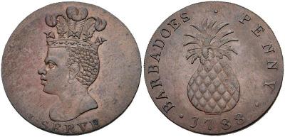BARBADOS, Colonial. British. George III. Penny (33mm, 13.90 g, 12h). 1788..jpg
