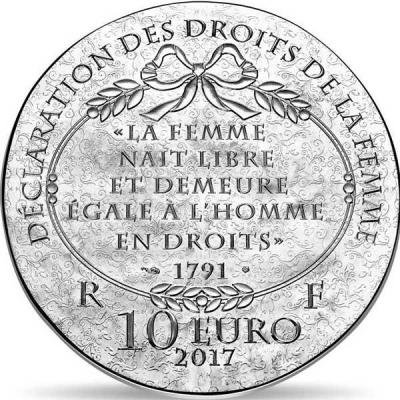 Франция 10 евро 2017 «Олимпия де Гуж» (аверс).jpg