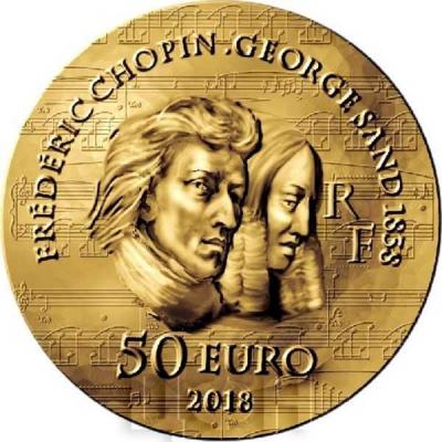 Франция 50 евро 2018 «Жорж Санд» (реверс).jpg