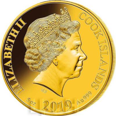 Острова Кука 5 унций 2019 год золото (аверс).jpg