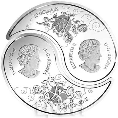 Канада 10 долларов 2018 Инь и Янь  (аверс).jpg