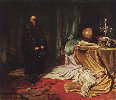 Запоздалый визит астролога. Карл Пилоти, 1855.jpg