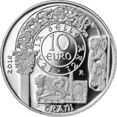 Италия10 евро  2018 год «Кафедральный собор Трани» (реверс).jpg