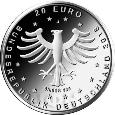 Германия 20 евро 2018 год  «Ганзейский город Росток» (аверс).jpg