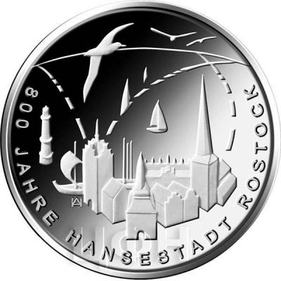 Германия 20 евро 2018 год  «Ганзейский город Росток» (реверс).jpg