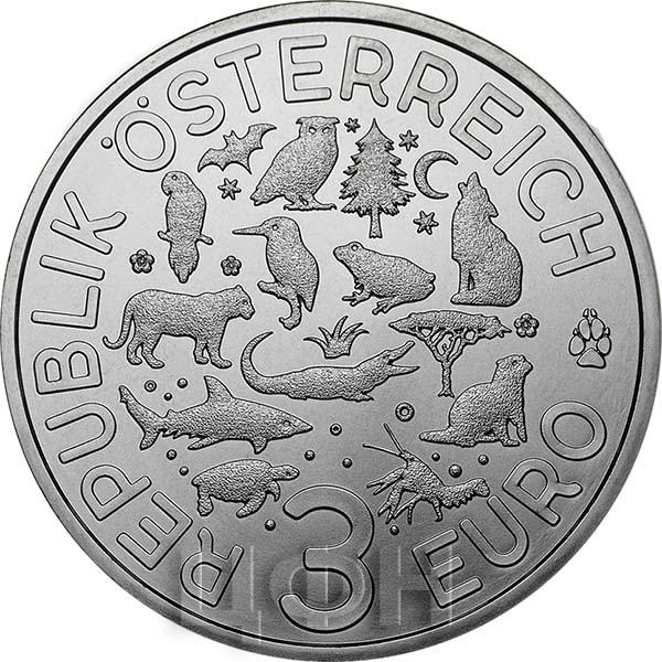 Австрия 3 евро «Красочные существа» (аверс).jpg
