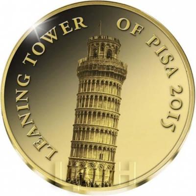 Мали 100 франков КФА 2015 год «Пизанская башня» (реверс).jpg
