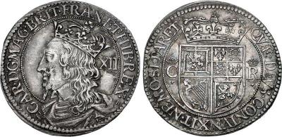 SCOTLAND. Charles I. 1625-1649. AR Twelve Shillings (30mm, 5.87 g, 6h). .jpg