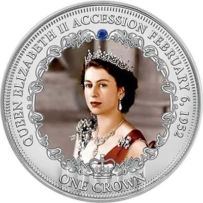 Тристан-да-Кунья 1 крона 2017 год «Коронация Елизаветы II» (реверс).jpg