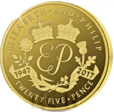 Олдерни 25 пенсов 2017 год «юбилей 70 лет» (реверс).jpg