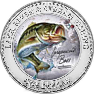 Тувалу 1 доллар 2018 год «Большеротый окунь (Largemouth Bass)» (реверс).jpg