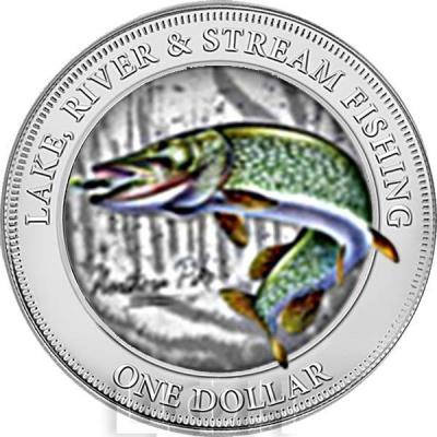 Тувалу 1 доллар 2018 год «Щука (Northern pike)» (реверс).jpg