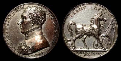 21 марта 1804 года убийство герцога Энгиенского. Mort du duc d'Enghien. Bronzemedaille 1804 (von Gatteaux), auf die Erschießung des Herzogs von Enghien. 41 mm.jpg