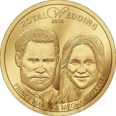 Острова Кука 5 долларов 2018 год Свадьба принца Гарри и Меган Маркл(реверс).jpg