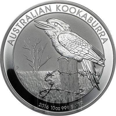 Австралия 10 долларов 2016 «Австралийский кукабарра» (реверс).jpg