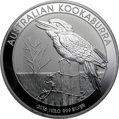 Австралия 30 долларов 2016 «Австралийский кукабарра» (реверс).jpg