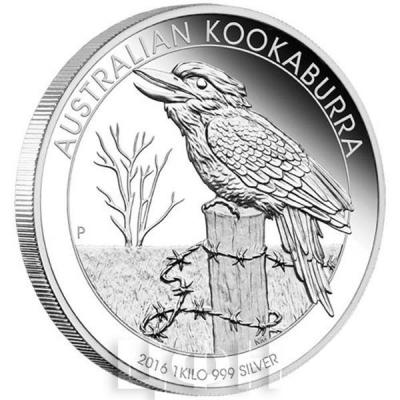 Австралия 30 долларов 2016 «Австралийский кукабарра» (реверс).jpg