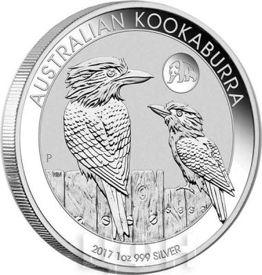 Австралия 1 доллар 2017 год «Кукабарра» (реверс).jpg