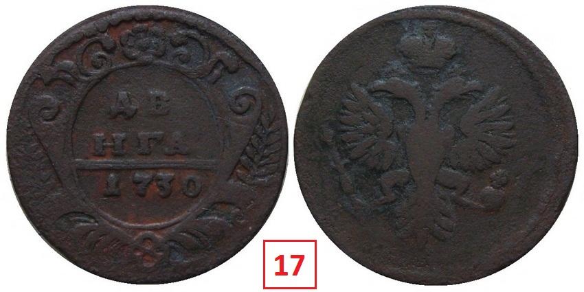 Цфн нумизматика форум. Денга 1730 малый Орел. Деньга 1730 года малый Орел. Монета с Трехглавым орлом. Царские монеты с орлом.