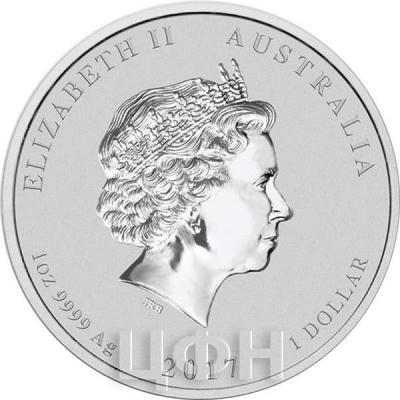 Австралия 1 доллар 2017 год (аверс).jpg
